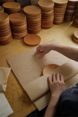 Vista 7 de Top giratorio de precisión con base, giratorio superior de rendimiento premium para escritorio, tapas giratorias de madera para oficina, parte