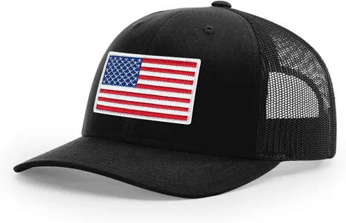 Vista 145 de Joe's USA Richardson 112 - Gorras de camionero con parche gráfico personalizado - Gorras estructuradas de cinco y seis paneles Richardson Premium
