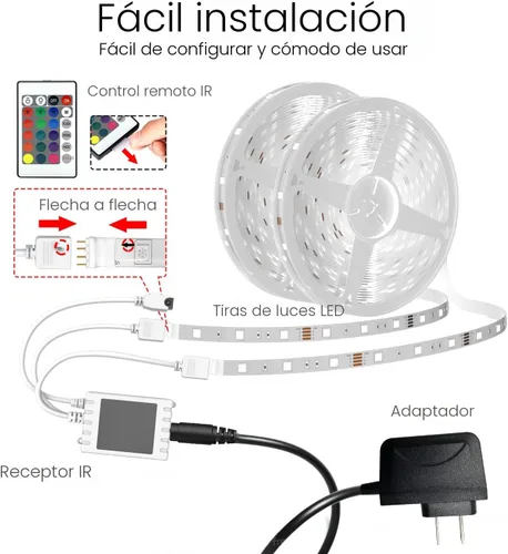 Vista 8 de DAYBETTER - Luces LED inteligentes con WiFi, controladas por la aplicación Tuya, funcionan con Alexa y Google Assistant, programación