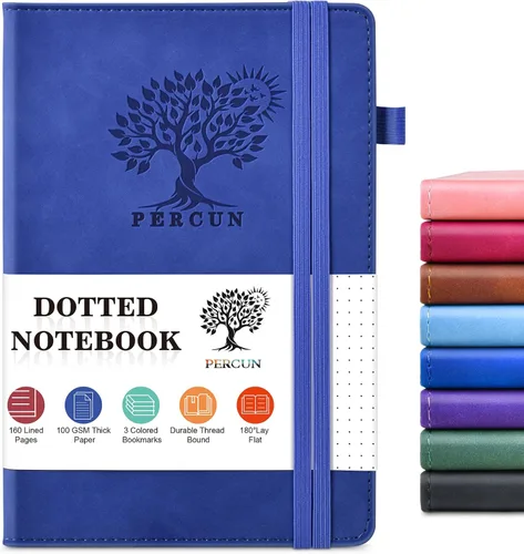 Vista 31 de PERCUN Diario en blanco para hombres y mujeres, 160 páginas en blanco para escribir, dibujar, cuaderno de bocetos, cuaderno de bocetos de cuero