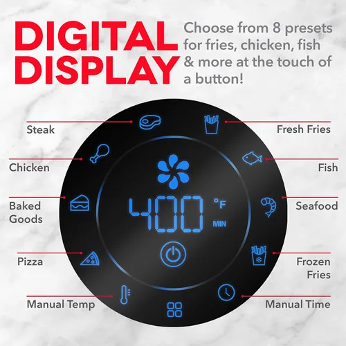 Vista 3 de Dash AirCrisp Pro - Freidora de aire digital - Control de temperatura ajustable - Función de apagado automático y múltiples ajustes preestablecidos