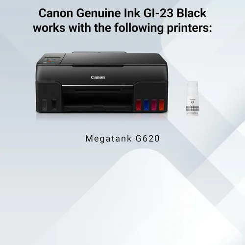 Vista 6 de Botella de tinta negra genuina Canon GI-23, compatible con impresoras Megatank G620 Negro