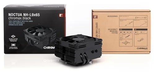 Vista 4 de Noctua NH-L9x65 chromax.Black, Enfriador de CPU de bajo perfil de alto