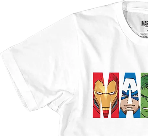 Vista 5 de Marvel - Camiseta clásica para hombre, diseño de Spiderman, Ironman, Capitán América y Hulk
