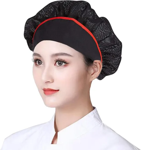 Vista 3 de 3 gorras de chef ajustables y reutilizables para cocina servicio de alimentos malla transpirable