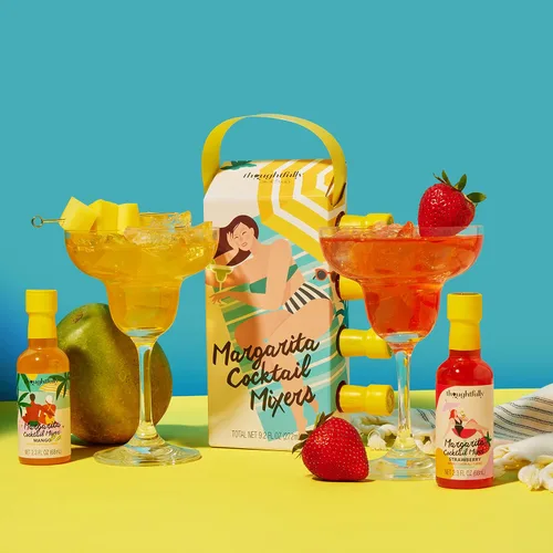 Vista 5 de Thoughtfully Cócteles, set de regalo de mezclador de margarita, 2.3 onzas cada una, sabores incluyen naranja sangre, fresa, mango, sandía y lima