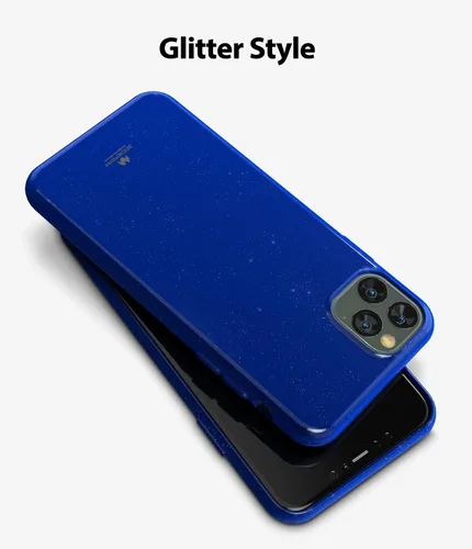 Vista 5 de GOOSPERY Pearl Jelly - Funda delgada de goma para Apple iPhone 11 Pro Max (6.5 pulgadas) (azul marino)