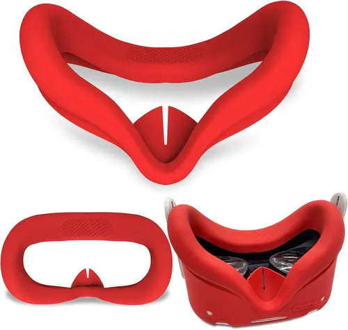 Vista 5 de JYMEGOVR for Oculus Quest 2 Controller Silicone Cover, Protective Case Set Accessories for Meta VR, Multi Colors Soft Shell Skin (Red)
