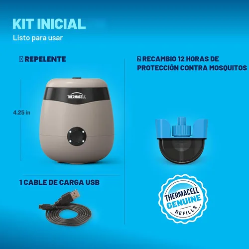 Vista 7 de Thermacell E-ZoneGuard - Repelente de mosquitos recargable para patio, batería de 5.5 horas Stone Color; 20-FT Zone; 12-Hr Refill; Scientifically