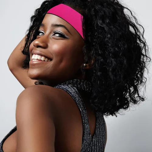 Vista 3 de 3 bandas elásticas para pelucas: agarre frontal de encaje para peluca, control de pelo de bebé y diadema de bordes, rosa + negro, accesorios