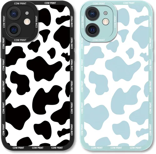 Vista 19 de Paquete de 2 bonitas fundas de teléfono para Apple iPhone 7/8 de 4.7 pulgadas, funda de silicona delgada y suave con estampado de vaca para mujer, a