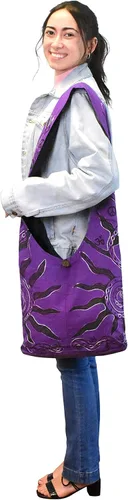 Vista 3 de Mandala Crafts Hippie Bag - Bolso bohemio - Hobo Hippie - Bolso bandolera estilo indie hippie - Bolso de hombro bohemio