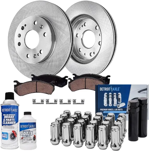 Vista 74 de Detroit Axle - 4 rotores de freno para Ford 1994-2004 Mustang, rotores de freno de disco delanteros y traseros 1995 1996 1997 1998 1999 2000 2001