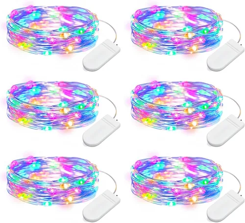 Vista 14 de Minetom - Paquete de 12 luces LED con pilas para decoración navideña Blanco cálido