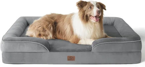 Vista 43 de Bedsure - Cama para gatos de interior, sofá cama lavable para perros muy pequeños, espuma de soporte con funda extraíble y lavable, forro Gris