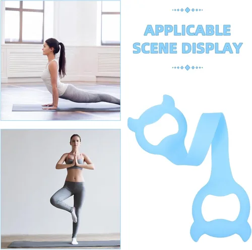 Vista 9 de Banda de resistencia resistente para mujeres, correa elástica para yoga, portátil, equipo de fitness en casa para entrenamiento de cuerpo completo
