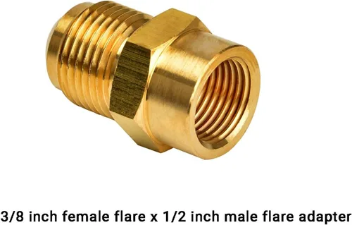Vista 5 de only fire - Manguera de gas natural de 12 pies y 1/2 pulgada de diámetro interno con conjunto de accesorios de conexión rápida para aparatos de baja