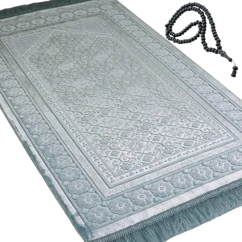 Vista 16 de Modefa Alfombra de Oración de Terciopelo – Alfombra Turca de Felpa Suave Janamaz Sajada Carpet para Hombres y Mujeres - Tapete de Oración Liso