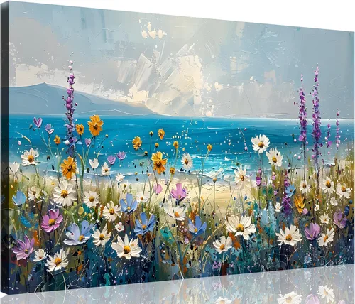 Vista 40 de TutuBeer 3 paneles de fotos de playa, arte de pared, diseño de mar azul, playa blanca al amanecer, imágenes impresas en lienzo, imágenes del océano