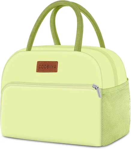 Vista 19 de Coobiiya Lonchera térmica de 12 litros para mujeres y hombres, lonchera de pana reutilizable, lonchera de gran capacidad con forro resistente a fugas