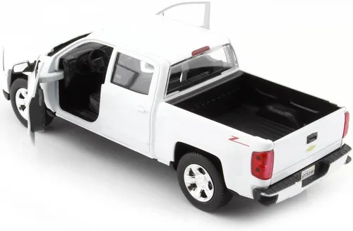 Vista 3 de Maqueta de Chevy Silverado 1500 LT Z71 a escala 1/24, blanco, de Motormax