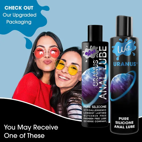 Vista 6 de Wet Uranus - Lubricante anal de silicona Fórmula de deslizamiento de larga duración, ultra delgada y resistente al agua para hombres, mujeres