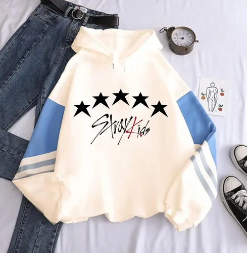 Vista 2 de Kpop Stray Kids Sudadera con capucha Felix Bangchan Hyunjin para niños