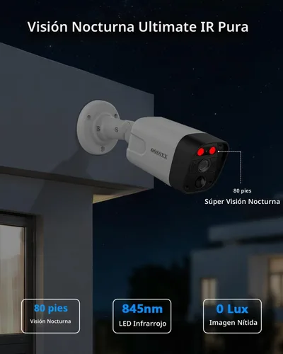 Vista 8 de OOSSXX (2026 actualizado) Cámara de seguridad PoE complementaria 4K 8MP para sistemas PoE NVR BulIet IP Expansion Camera, 130° Wide Angle, 2-Way