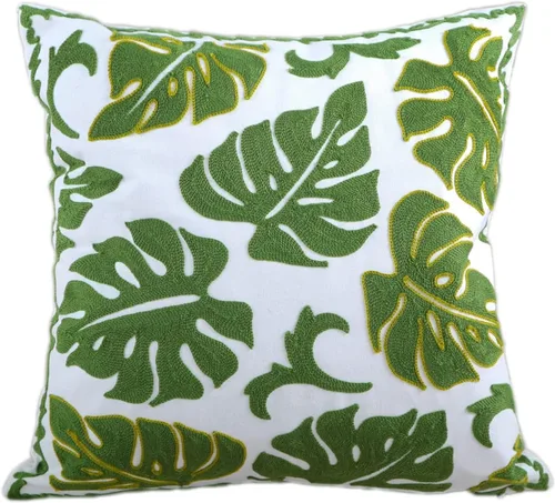Vista 30 de Fundas de almohada bordadas, 4 girasoles de 18 x 18 pulgadas, diseño floral, 100% algodón, decoración del hogar, flores amarillas, 17.7 x 17.7 in, 1