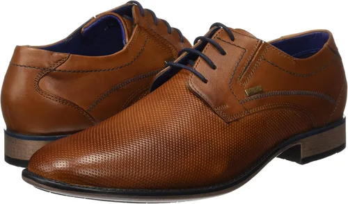Vista 7 de Bugatti Derby con cordones para hombre, Marrón, 8.5