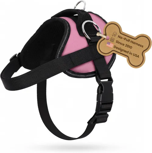 Vista 19 de Bark Appeal - Arnés para perro Aqua Blue sin tirones para mascotas de tamaño extra pequeño – Chaleco reflectante ajustable con 3 clips de correa