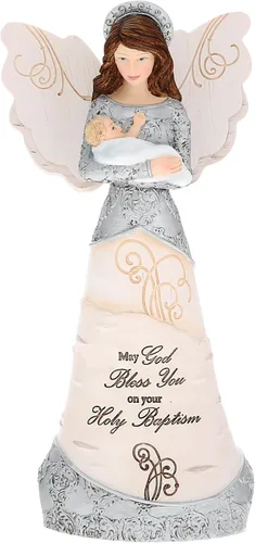 Vista 7 de Figura decorativa de ángel de la bendición irlandesa de Elements por Pavilion, 6 pulgadas, inscripción "Que Dios te mantenga en la palma de su mano