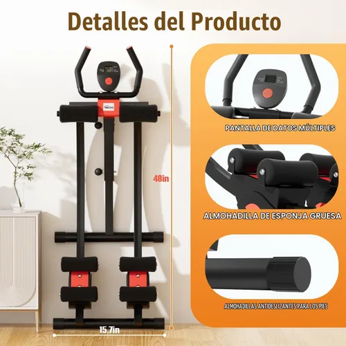 Vista 6 de Ab machine, AB trainer machine,workout equipment for Home Gym Strength Training, Ab workout equipment, AB machine for stomach workout, Foldable