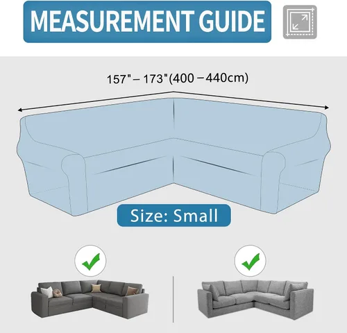 Vista 21 de HDCAXKJ Fundas de sofá seccional de esquina de terciopelo elástico en forma de L, juego de fundas deslizantes suaves y gruesas en forma de U