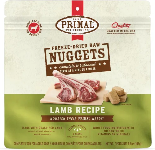 Vista 29 de Primal - Nuggets de alimento crudo liofilizado para perros, res, comida completa y balanceada, también se puede utilizar como complemento o premio