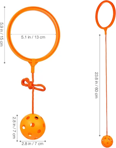 Vista 2 de Kisangel Juego de 4 pelotas de salto de tobillo para niños, juguete de fitness para jugar al aire libre e interior, 14.96 x 5.90 x 2.75 pulgadas