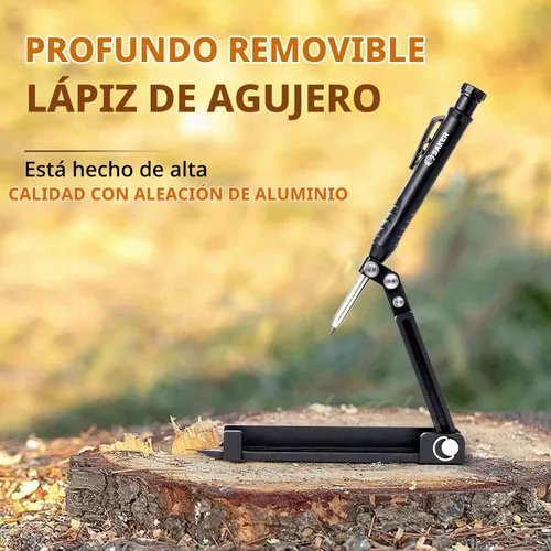 Vista 2 de Saker Herramienta de Trazado Multifunción - Lápiz de Construcción - Herramienta de Trazado de Aleación de Aluminio con Lápiz para Agujeros