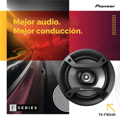 Vista 2 de PIONEER F-Series TS-F1634R - Altavoces de 2 vías de 6.5 pulgadas (par) - 200W máximo, sonido equilibrado + agudos suaves, excelente reemplazo