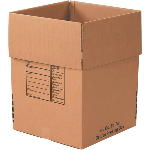 Vista 2 de Box USA Paquete de 15 cajas de cartón corrugado de lujo, 18 pulgadas de largo x 18 pulgadas de ancho x 24 pulgadas de alto, kraft, envío, embalaje
