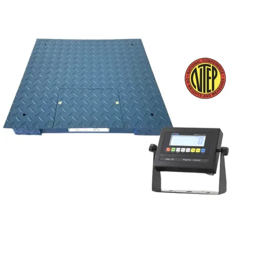 Vista 2 de SellEton SL-800-2x2-1 NTEP - Báscula de suelo resistente con 1000 lb x 0.2 lb/Industrial/Reciclador