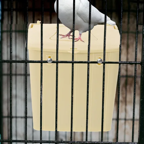 Vista 7 de Happyyami 3 unids de plástico aves anidación casa pájaro pinzón nido caja de cría montado al aire libre periquito nido caja de plástico colgante