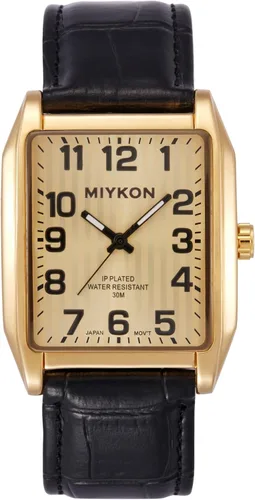 Vista 16 de Miykon Vintage Watches for Men – Classic Tank Square Analog Watch with Genuine Leather Wrist Strap, Mens Dress Watches – Japanese Quartz, Waterproof