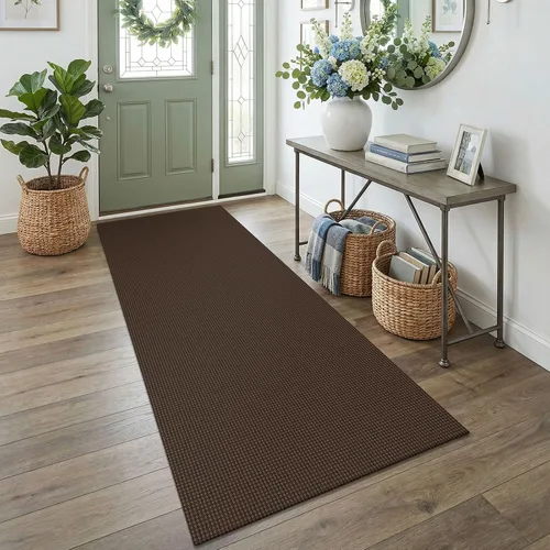 Vista 81 de EARTHALL Alfombra tejida de 2 x 3 pies, lavable para entrada, alfombra trenzada antideslizante, alfombra para puerta interior y exterior, alfombra