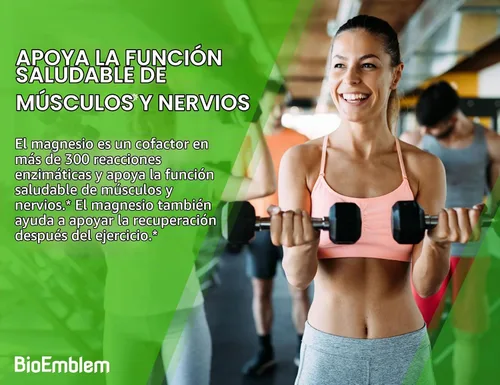 Vista 3 de BioEmblem Complejo triple de magnesio y probióticos para mujeres y hombres