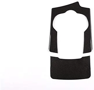 Vista 3 de YIWANG Fibra de carbono ABS interior coche consola central cambio panel cubierta 2 unids para Alfa Romeo Stelvio 2017 2018 2019 Auto Accesorios
