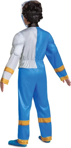 Vista 2 de Disfraz de Rangers de Dino Fury azul para niños