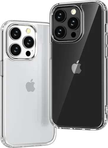Vista 21 de ONES Funda delgada transparente para iPhone 8 Plus/7 Plus, PC + TPU híbrido, protección contra caídas de grado militar [antiamarillamiento], funda