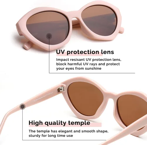 Vista 4 de Oval Y2K Sunglasses for Women Polarized UV Protection Vintage Retro Gafas De Sol Lentes De Sol