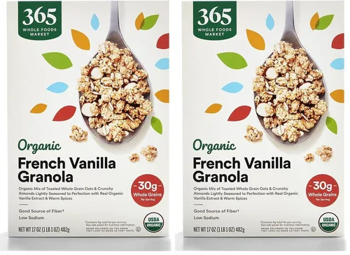 Vista 7 de 365 by Whole Foods Market, Granola orgánica de almendras y vainilla francesa, 17 onzas