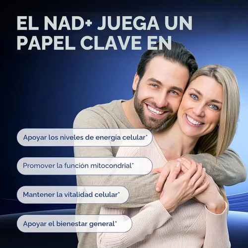 Vista 4 de XKQ Suplemento NAD+ de 910 mg, 60 porciones, toma 2 al día Ribosida de nicotinamida para un envejecimiento saludable, apoya la energía celular